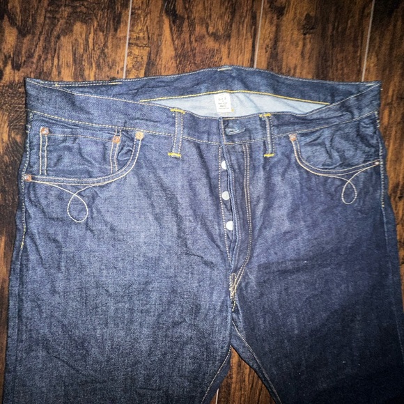 Double RL RRL made in USA salvedge denim slim boot cut dark wash Ralph Lauren - Picture 15 of 16